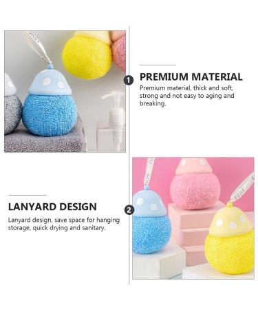 Uonlytech 2pcs Mushroom Bath Balls - Exfoliating Body Scrubbers & Shower Puffs for Spa-like Cleanliness | Ideal Bath Sponge Loofahs for Dry Skin - Buy Online on GoSupps.com
