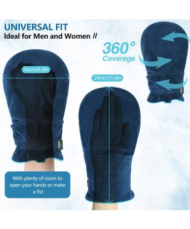 Hilph Ice Gloves - Hot and Cold Therapy Hand Ice Pack Wrap with 4 Gel Cold Packs for Chemotherapy, Injuries, Neuropathy, Swelling - Large (1 Pair) - Buy Online on GoSupps.com