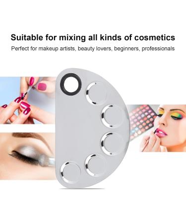 Professional Stainless Steel Makeup Mixing Palette & Spatula - Perfect for Foundations Eye Shadows Lipsticks & Nail Art - Buy Online on GoSupps.com