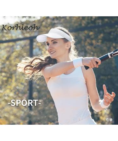 Adjustable Sport Sun Visor Hat for Women Men - Black+White Baseball Cap for Running & Tennis - Buy Online on GoSupps.com