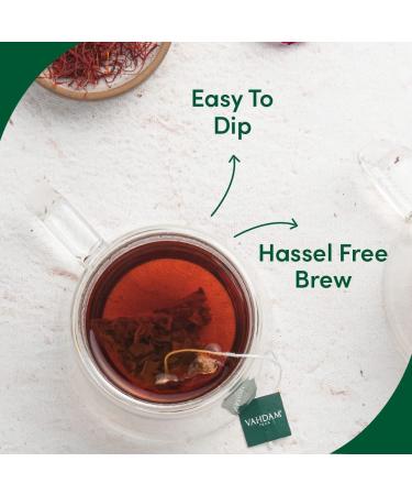 VAHDAM Organic Darjeeling Black Tea â€“ 15 Pyramid Bags | Pure Himalayan Tea, Medium Caffeine, Brew HotIced - Buy Online on GoSupps.com