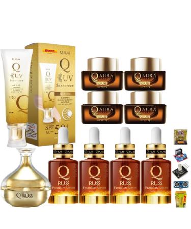 Skincare Moisture Nourish Smooth Skin Q Russ Nourishing Formula From France Set 10 Serum 4 +Cream 4 + Mask 1 + Sunscreen 1 By Beautygoodshop Get Free For You Beauty Gifts