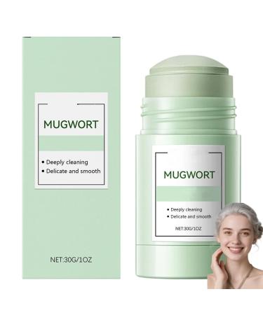 homomdy Mugwort Clay Clay Stick Mask Deep Cleansing Facial Mask with Mugwort Serum Sebum Control and Hydration Natural Formula Deep Nutrition (1pcs)