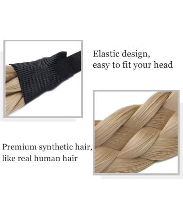 5 Strands Elegant Synthetic Hair Plaited Headband Elastic Hair Band Braid Headwear Hair Scrunchie Headband For Girls Women Accessories Highlighted - Ash Blonde - Buy Online on GoSupps.com