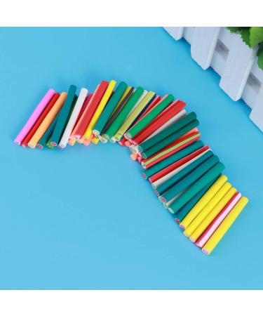 50pcs Soft Ceramics Nail Art Stickers 3D Colorful Manicure Sticks for DIY Decoration 5 x 50 mm (Fruit Style) - Buy Online on GoSupps.com