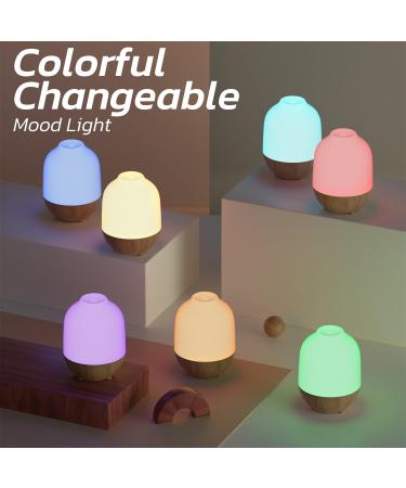 Salubrito 100ml Aroma Diffuser - Ultrasonic Essential Oil Humidifier for Home Office & Yoga - White Wood Grain Design - Buy Online on GoSupps.com