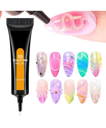 Dqsgiqe 3D Nail Gel and Sculpting Gel - Long-Lasting 3D Beauty Products - 15ml Glue for Nail Charms and Rhinestones - For Beginners Professionals Rhinestones Salon Party Holiday Use - Buy Online on GoSupps.com