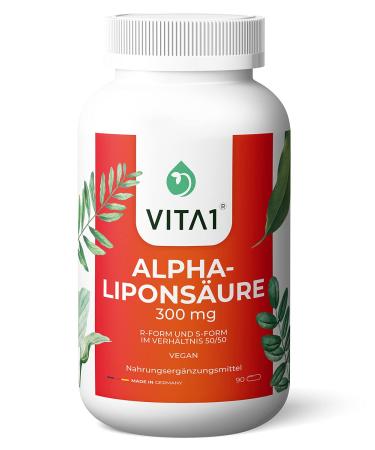 Vita1 alpha-lipoic acid ALA 300 mg 90 capsules (6 weeks stock) 50% R and 50% S-Alpha liponic acid capsules from VIA1 are especially for vegans and vegetarians