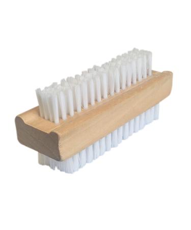 LOLA Products Hand & Nail Brush | Soft & Stiff Side | Wooden No Slip Grip | Cleans Hands and Fingernails | Wood Block Hand/Nail Brush  Wood