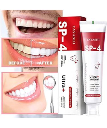 Yayashi SP-4 Probiotic Toothpaste - 2-Piece Whitening Set for Stain Removal & Brightening Teeth - Buy Online on GoSupps.com