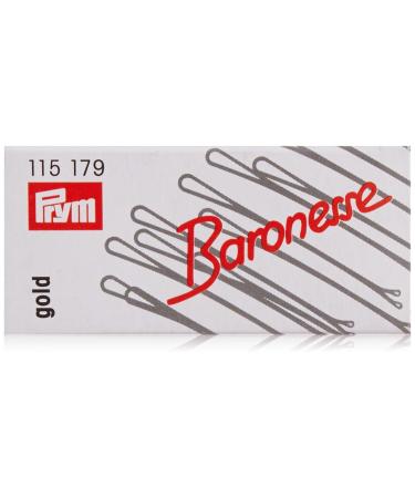 Prym baronesse hair clamps gold 5cm