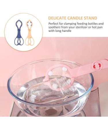 DOITOOL 2pcs Baby Bottle Holder Scissor - Anti-Slip Feeder Clamp | High Temperature Resistant Pacifier Tong | Assorted Color - Buy Online on GoSupps.com