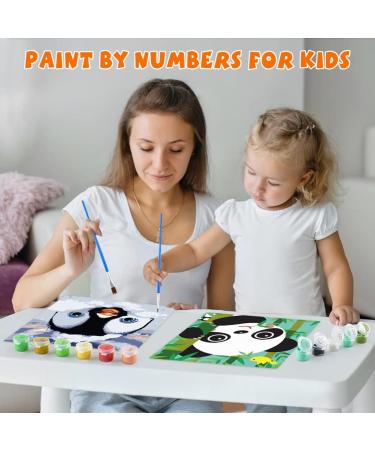 Labeol 4 Paint by Numbers Kit for Kids and Adults - DIY Acrylic Oil Painting Set - Beginner Crafts - Perfect Gift Decor - 8x8 (Chic) - Buy Online on GoSupps.com