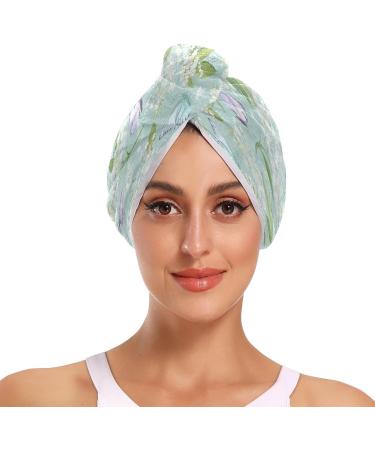 Butterflies Dry Hair Cap - 2 Piece Quick Dry Towel Set with Button Headband | Super Absorbent & Soft Comfort for All Hair Types - Buy Online on GoSupps.com
