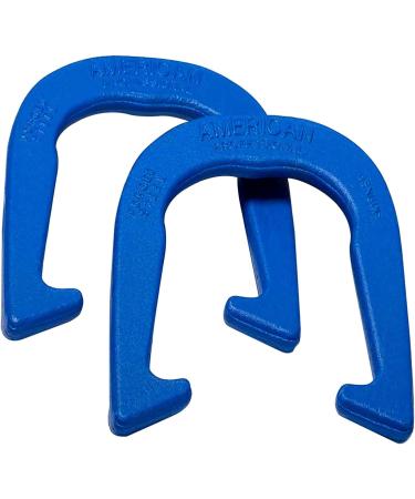 St. Pierre American Professional Series Horseshoes Complete Set with 4 Horseshoes, Stakes, Rulebook, and Tote - Blue/Gray - Buy Online on GoSupps.com