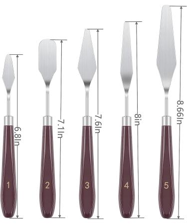 5PCS Stainless Steel Painting Knives Set for Oil, Acrylic Canvas Mixing - Buy Online on GoSupps.com