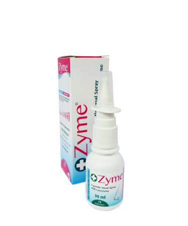 Stops Running Nose. Liquefies Nasal secretions - unclogs moisturizes and Improves Airway Patency - Zyme 30 ml Nasal Spray LYSOZYME + ISOTONIC Saline 0.9% NaCl.