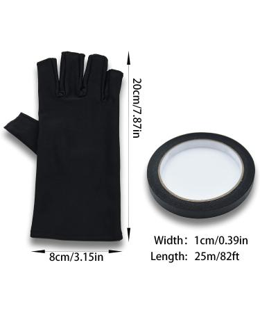 Misoce UV Protection Manicure Gloves for Gel Nail Lamp - Anti UV Tape Included - Buy Online on GoSupps.com