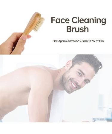Natural Wild Boar Bristle Face Brush with Grasswood Handle - Exfoliate Cleanse & Massage for Baby Hair - Ideal for Daily Use - Buy Online on GoSupps.com