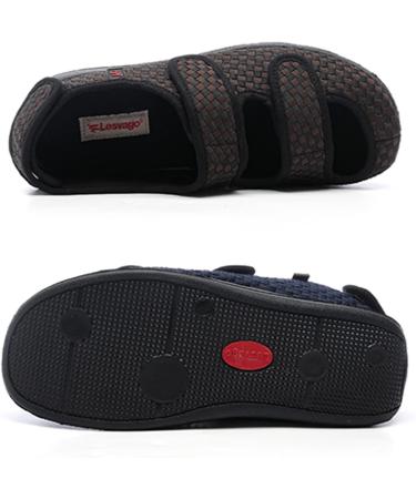 Men's Extra Wide Diabetic Shoes - Easy On & Off Sneakers for Swollen Feet - Non-Slip Memory Foam - Coffee - Buy Online on GoSupps.com