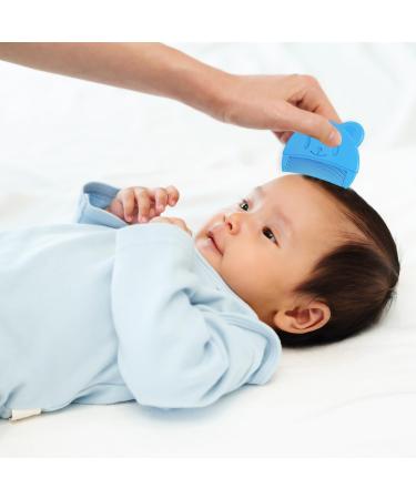 2 Pcs Baby Comb and Hair Brush Set - Toddler and Newborn Cradle Cap Comb in Blue - Buy Online on GoSupps.com