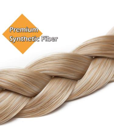Silk-Co Women's 3-Strand Blonde Braided Hair Band - Vintage Elastic Headband for Weddings | Hair Tie & Extensions 1.5cm Wide - Buy Online on GoSupps.com
