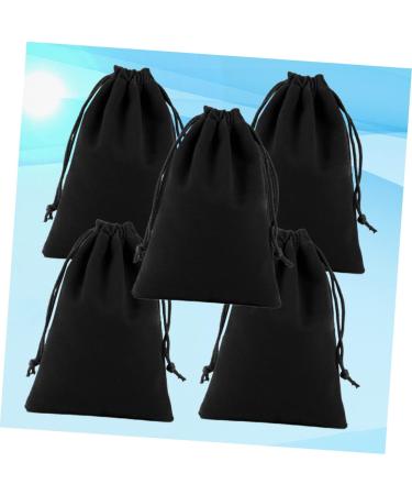 VALICLUD 5pcs Hair Dryer Pouch Hair Dryer Sack Lint Drawstring Bag M Drawstring Pouch Cell Phone Velvet Bag Black 15*30cm - Buy Online on GoSupps.com