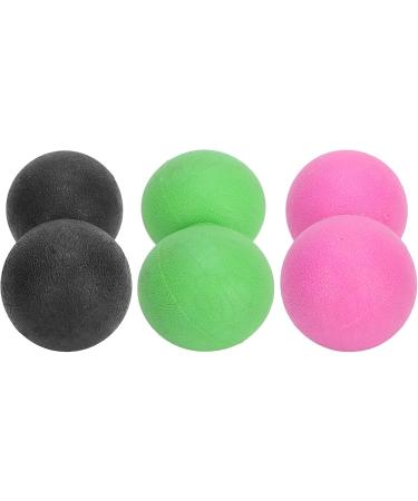 Verdant Touch TPR Massage Ball Set Yoga & Fitness Muscle Relaxation Tool in Black Rose & Green - Buy Online on GoSupps.com