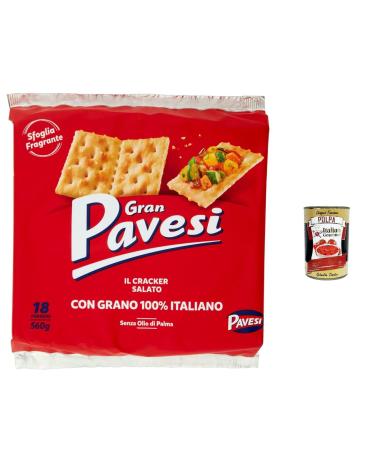Italian Gourmet E.R. Gran Pavesi Savory Biscuits 560g + Italian Gourmet Polpa 400g (12 Pieces)