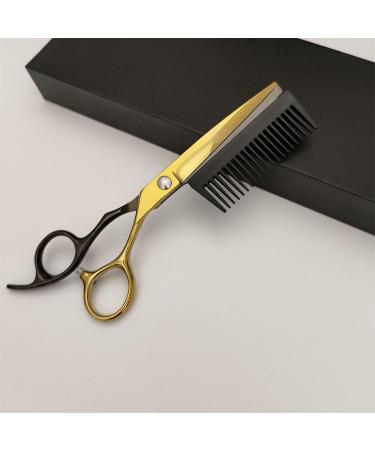Hair Cutting Scissors 2 in 1 Hair Trimming Scissors Detachable Comb Ultra - Hair Cutting Tools Multipurpose Salon Hairdressing Shears for Precise Cutting Black Copper - Buy Online on GoSupps.com