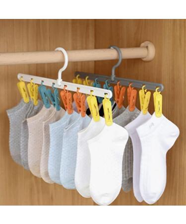 OZLMBERN Multi Functional Sock Rack for Clothes Thickened Plastic for Household Folding Square and Multi Clip Clothes Rack - Buy Online on GoSupps.com