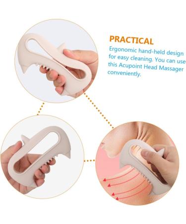 Magiclulu 4-Piece Acupuncture Massage Device | Portable Silicone Hand Massager & Head Massage Tool - Multifunctional Relief - Buy Online on GoSupps.com