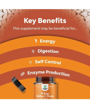 White Kidney Bean Energy Booster Capsules - Natural AMPK Activator & Antioxidant Supplement for Men and Women - Buy Online on GoSupps.com