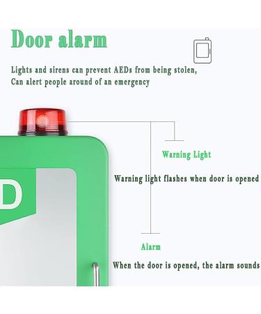 Cymyyds AED Defibrillator Storage Cabinet with Key & Alarm - Ideal for Homes Schools Clubs | Cardiac Defibrillation Alarm Box in Orange - Buy Online on GoSupps.com