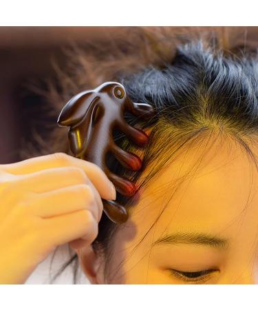 Rabbits Sandalwood Massage Kamm Gua Sha Comb | Natural Wide Tooth Acupressure Tool | Ideal Gift for Men & Women - Buy Online on GoSupps.com