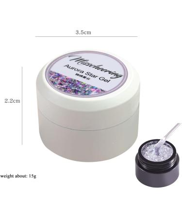 Reflective Glitter Gel Polish Gel Nail Polish Silver Holographic Sparkling Diamond Soak Off UV Gel Nail Varnish Sparkly Shiny Silver Glitter Gel Polish Long Lasting Flashing Nail Gel Manicure Kit - Buy Online on GoSupps.com