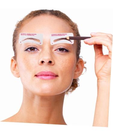 Balacoo 72pcs Eyebrow Stickers Girls Suit Brow Shaping Stencils Beauty Salon Supplies Miss Disposable Ruler - Buy Online on GoSupps.com