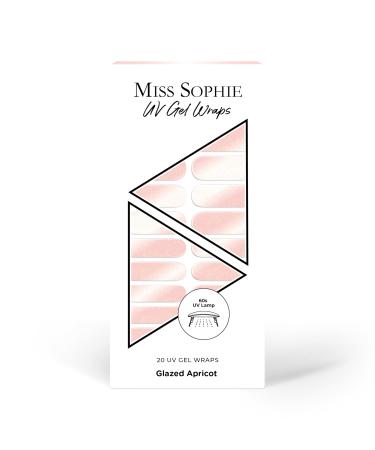 Original Miss Sophie UV gel nail foils Glazed Elegance UV I 20 UV gel nail polish strips Glazed effect glazed apricot uv i for finger & toenails glazed apricot 20