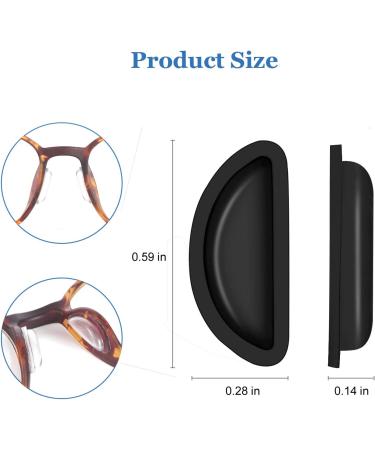 Mr.ZzjOOj Soft Silicone Adhesive Eyeglasses Nose Pads for Plastic Frame Glasses - 12 Pairs (Black) - Buy Online on GoSupps.com