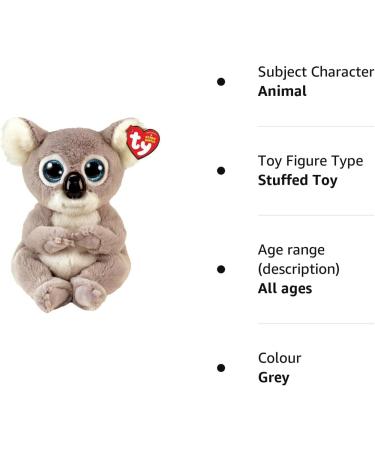 TY Toys Beanie Baby Koala Melly - 15 CM Grey (2009303) | Cute and Cuddly Grey Koala - Buy Online on GoSupps.com