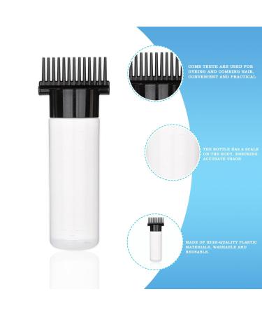 Hair Oil Applicator Bottle 180ml - Portable Root Comb with Clear Scale & 13 Oil Outlets for Hair Care & Styling - Black & Clear Design - Buy Online on GoSupps.com