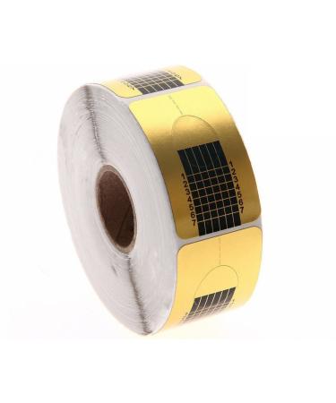 Roll of 500 Golden Nail Extension Cards - UV Gel Nail Forms Set for Perfect Nail Art - Buy Online on GoSupps.com