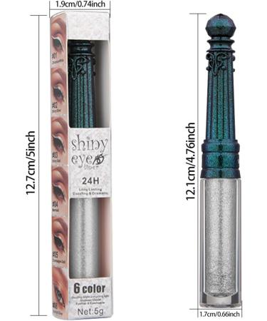  Jutqut Glitter Liquid Eyeliner Waterproof High Pigment Long-Lasting Waterproof Eyeliner Pen Long-Lasting Liquid Eyeliner Blanc Metallic Eyeliner Pen #01 - Buy Online on GoSupps.com