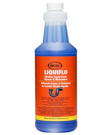 Liquiflo - Dissolves Hair. Powerful Fumeless Drain Opener & Maintainer. Clears Clogs Prevents Biofilms. Professional Quality.