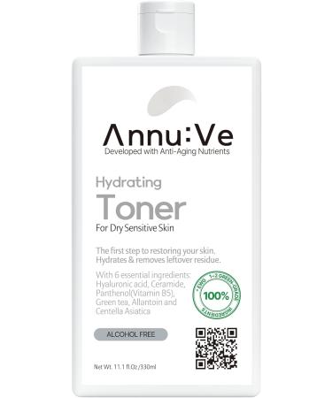 Hydrating Toner for Face | Non-Alcoholic Hyaluronic Acid Fragrance-Free | Ideal for Sensitive Dry Skin | 11.1 Fl Oz - Buy Online on GoSupps.com