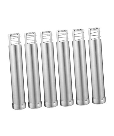 KOMBIUDA 6Pcs moxa pusher moxibustion treatment smokeless Moxa Cover moxa acupuncture moxa burner moxa cone holder for moxibustion stick pusher Ai hot Stainless steel Medicinal