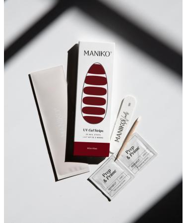 Maniko UV Gel Strips - Vegan Self-Adhesive Nail Film for 2 Applications | Long-Lasting Manicure for Natural Nails (20 Strips) - Wine Vibes - Buy Online on GoSupps.com