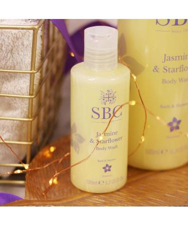 SBC Skincare Jasmine & Starflower Body Wash 300ml Gentle Floral Shower Wash for Unbalanced Dry or Stressed Skin - Buy Online on GoSupps.com