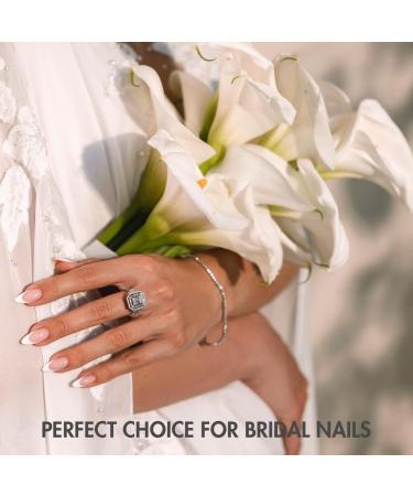 KQueenest 30 Pcs White French Tip Press-On Nails - Short Almond Acrylic & Nude Pink Gel Nails for Women - Classic DIY Manicure - Buy Online on GoSupps.com