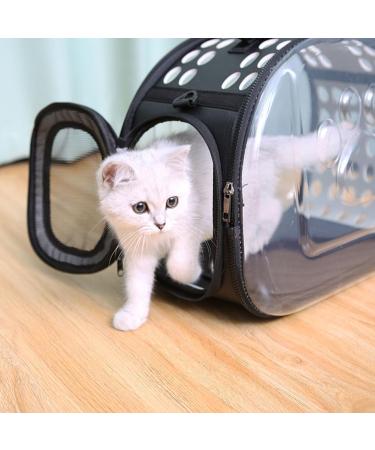 The Fellie Cat Carrier Airline Approved Pet Carrier for Cats and Puppy Foldable Cat Carrier with Shoulder Strap & Soft Mat Pet Travel Portable Bag Home for Small Dogs Cats Black - Buy Online on GoSupps.com